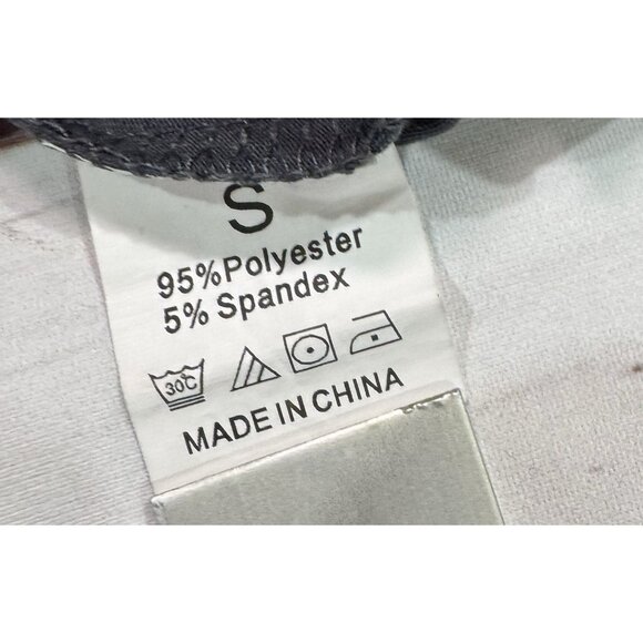 Retro Peace Sign Love 60s 70s Hippie T-Shirt Size S Grey Blue Polyester Spandex - Picture 3 of 8